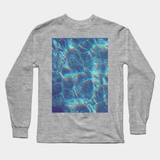 Seapunk Vaporwave Glitch Beach Long Sleeve T-Shirt